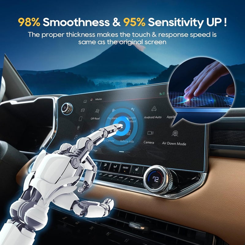 LFOTPP For 2025 GMC Canyon Screen Protector - 2023-2025 Canyon (AT4/Denali/AT4X/Elevation) 11.3 Inch Touchscreen [Matte Glass] 2023-2025 Canyon Accessories Anti-Glare Matte 9H Hardness Tempered Glass - Image 5